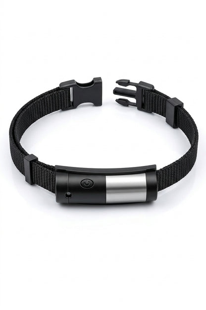 Collar ajustable negro para gatos con módulo láser integrado