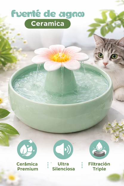 Fuente para Gatos Cerámica