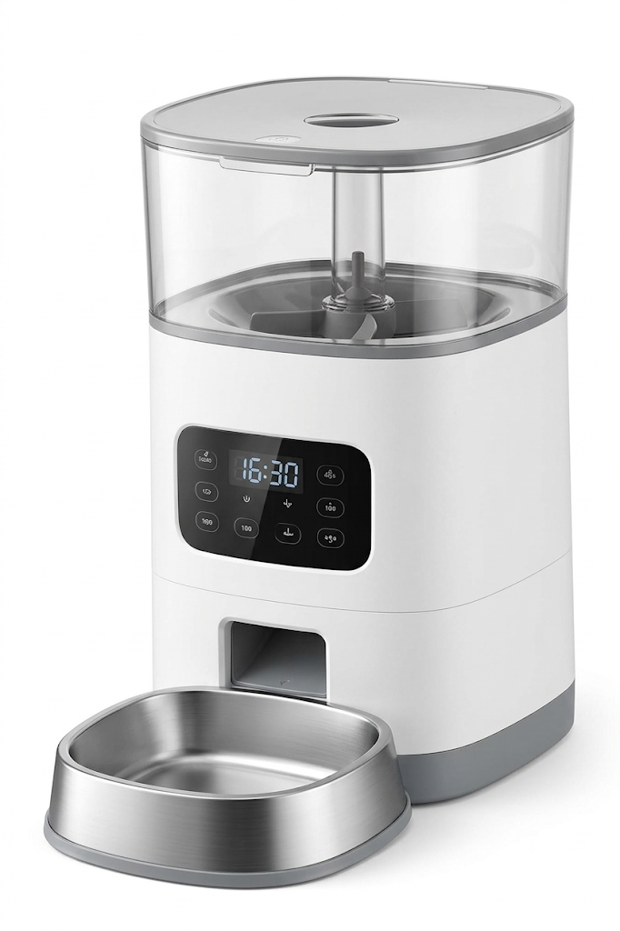 Dispensador automático de comida para perros y gatos con temporizador programable