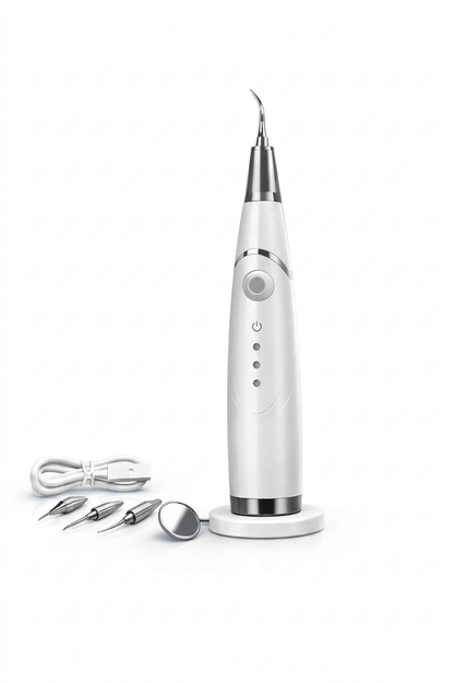 Dispositivo Canident PRO blanco para limpieza dental de perros con puntas y accesorios