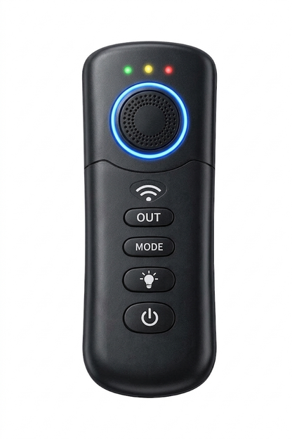 Dispositivo antiladridos recargable negro para perros con botones de control